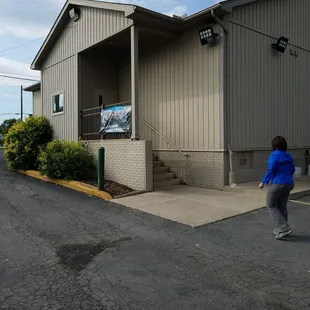 outside