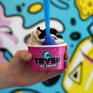 How do you get Trashed? This treat is dairy-free with brownies and Oreo cookies mixed in.