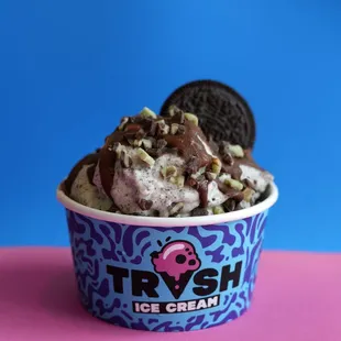 #10: Enlighten-Mint: vanilla ice cream with Oreos, Andes mints, and gooey hot fudge. A customer favorite!