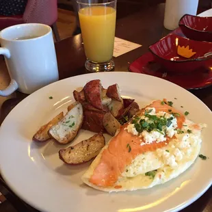 Salmon omlette at Trattoria al Forno