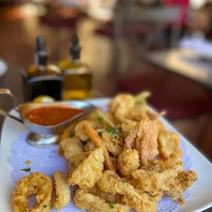 Frittura Di Calamari E Verdurine
