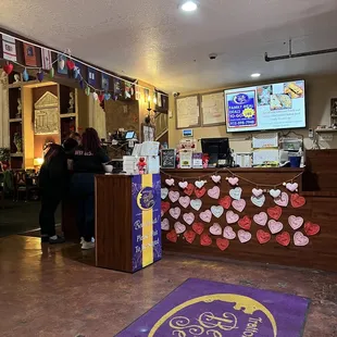 the inside of a restaurant