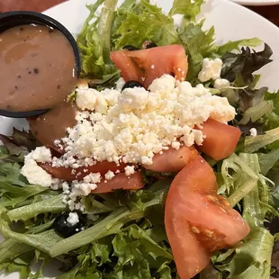 Side Salad- very fresh and large. Love the Balsamic dressing and cheese