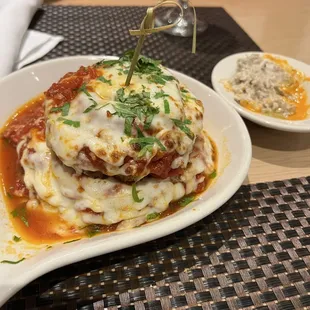 Eggplant Stack and White Bean Hummus.  Delicious!!