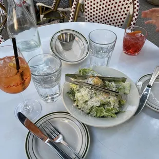 Caesar salad Negroni Aperol spritz