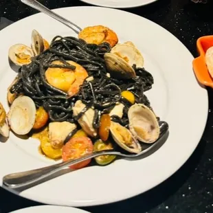 Black Linguine Pescatore