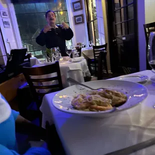 Singing for the famous chef Thomas