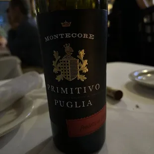 Primitivo vino for the famous chef Thomas