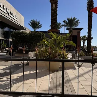 Outdoor patio view right next to Cinemark