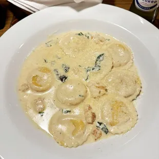 Lobster  ravioli was OUT OF THIS WORLD