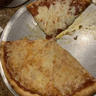 Large Cheese Pizza with pepperoni on half