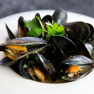 Mussels w/ White Wine &amp; Garlic