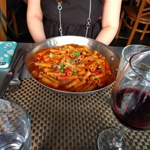 Ziti with pancetta