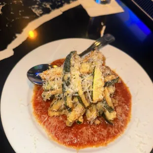 Fry zucchine happy hour menu