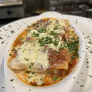 House-made lasagna.