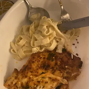 Chicken parm &amp; fettucini