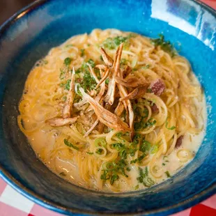 Spaghetti Wafu Miso Carbonara