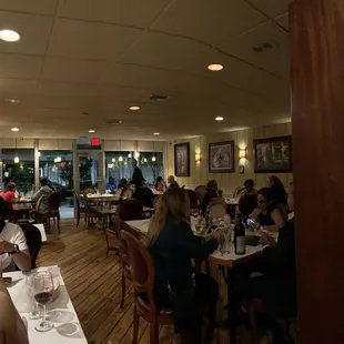 people eating in a restaurant