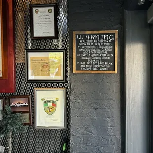 Inside of restaurant