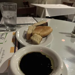 Bread and Basalmic oil