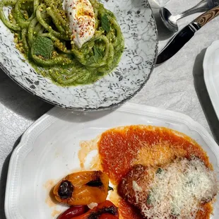 Pesto Pasta and Chicken Parmesan