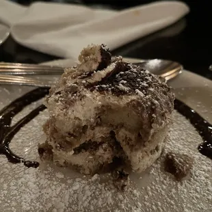 Tiramisu tastes frozen, mushy, and not fresh