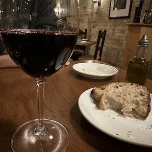 Sangiovese wine matched our entrees perfectly