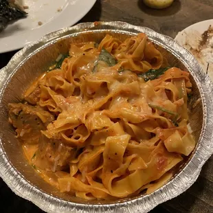 Tomato vodka cream pasta