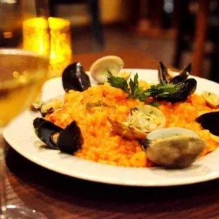 Creamy seafood risotto