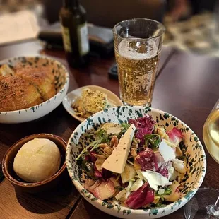 Chicory salad, focaccia