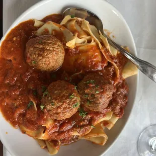 Bolognese and meatballs