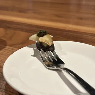 a fork on a plate