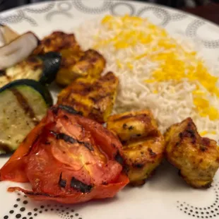 Chicken Chelo Kabob Dinner