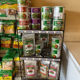 Part of their grocery offerings.  Guy Fieri has reviewed this restaurant/deli on his Diners, Drive-Ins and Dives show!