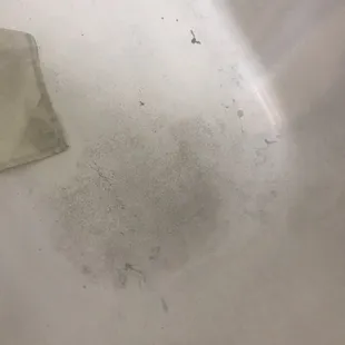 Bathtub and shower curtain filth