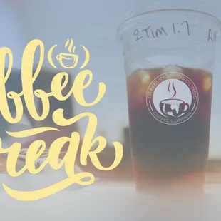 a glass of iced coffee