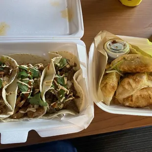 Spicy Pork, Teriyaki Chicken, Bulgogi Beef. Deep Fried Dumplings