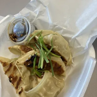 Pan fried pork dumplings