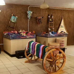 a display of native items