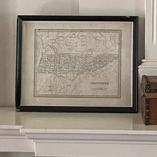 Old map on Tennessee