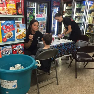 Free face painting during the 30th Anniversary party