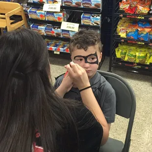 Face painting.