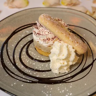 a plate of desserts