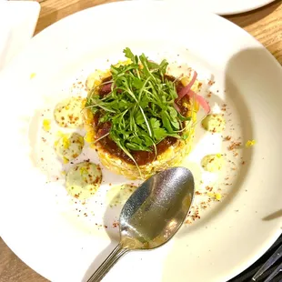a plate of food on a table