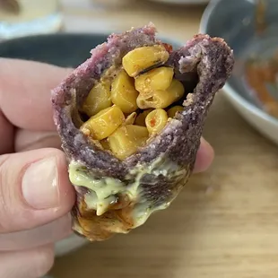 Inside of corn empanada