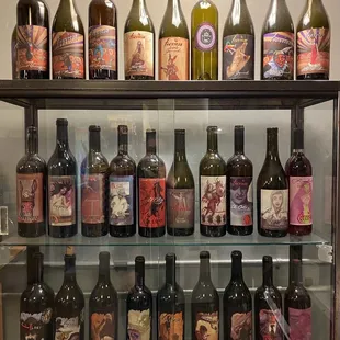Love the art on the wine labels