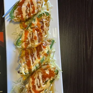 a plate of food on a table
