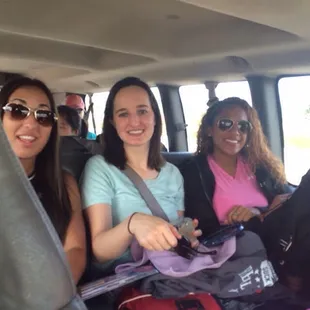 In the van on our way to Lake Tahoe.