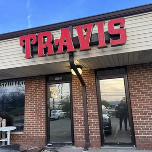 the front of the restaurant