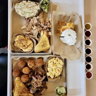 Pulled Pork and Pulled Chicken Plates